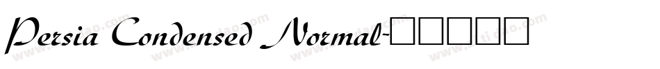 Persia Condensed Normal字体转换